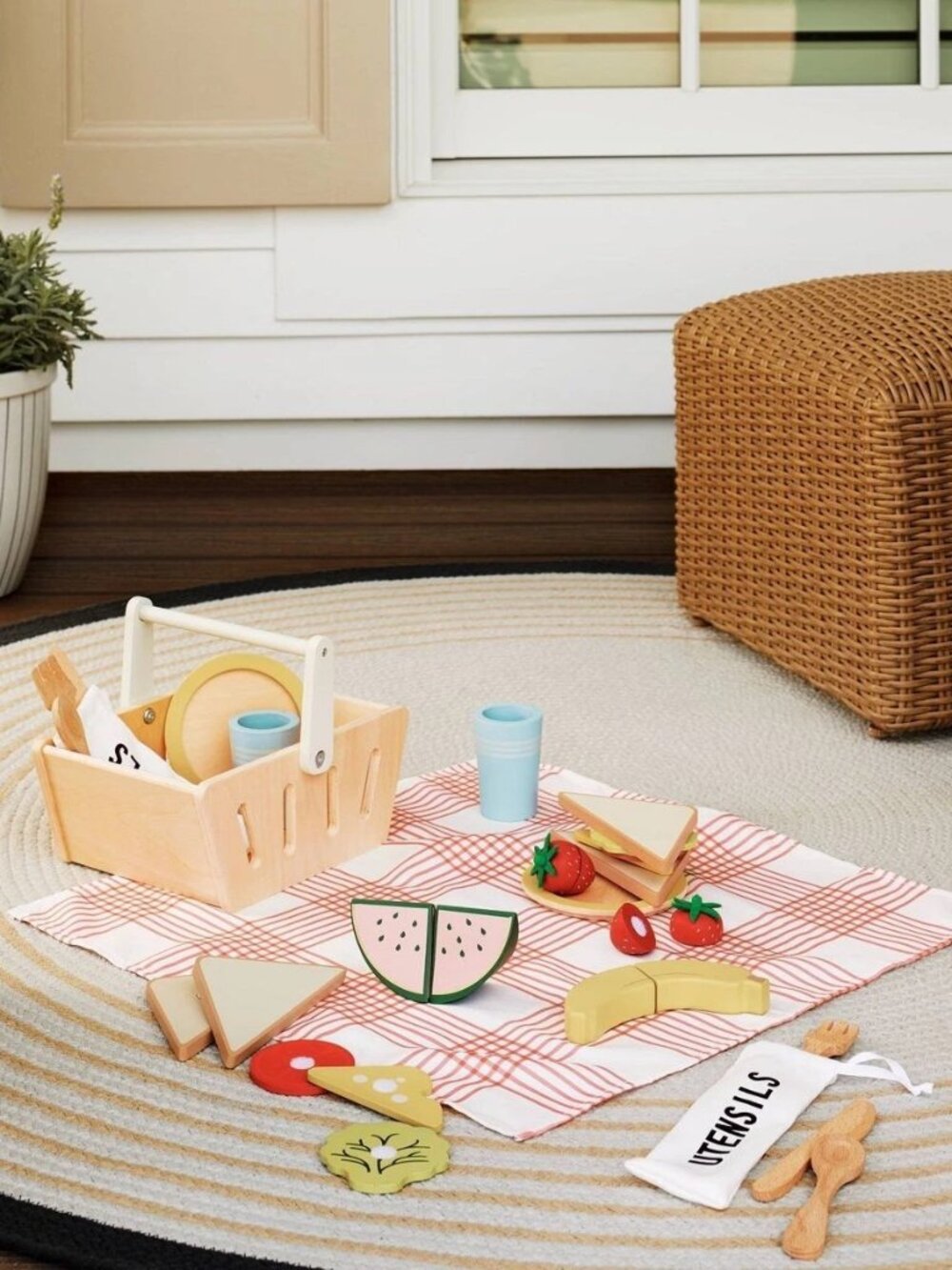 Hearth & Hand Wooden Picnic Play Set BRAND NEW